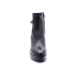 ALBANO - Bottines en cuir à plateau - Noir