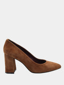 Chaussures à talon en velour - Brun