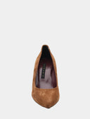 Chaussures à talon en velour - Brun