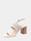 Sandales à talon moyen - Beige