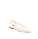 Ballerines plates en cuir - Ivoire
