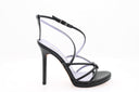 Sandales Albano noires à talon haut avec lacets
Chaussures à talon 12 cm en textile noir, semelle en cuir
Zoom sur les sandales Albano lacées en noir
Vue arrière des sandales à talon Albano avec laçage élégant