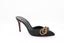 ALBANO - Mules en satin à talon - Noir