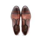 Richelieu Homme en cuir ornée de perforations - Cognac