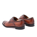 Richelieu Homme en cuir ornée de perforations - Cognac