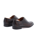 Richelieu Homme en cuir ornée de perforations - Marron foncé