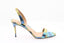 AQUAZZURA - So Nude 85 Sandal - Bleu/Jaune métallique