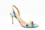 AQUAZZURA - So Nude 85 Sandal - Bleu/Jaune métallique