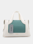 Sac à main - Blanc/Bleu Turquoise