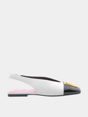 BALMAIN - Eden 15 Slingback - Blanc/Noir