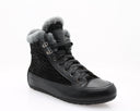 Baskets montantes en cuir - Noir