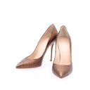 Escarpins en cuir craquelé - Bronze