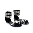 Sandales en cuir - Noir