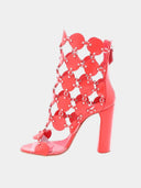 Sandales en cuir verni - Rouge