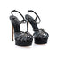 CASADEI® - Flora Cristal Sandales Plateformes - Noir