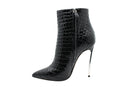 Bottines à talon en cuir - Noir