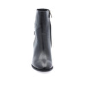 Bottines en cuir à talon (6cm)  - Noir