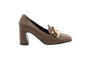 Mocassins à talon (7cm) - Brun