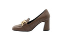 Mocassins à talon (7cm) - Brun