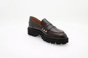 Mocassins en cuir verni - Brun foncé