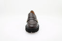 Mocassins en cuir verni - Brun foncé