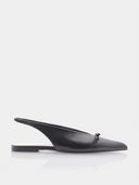 Bow Flat Slingback - Noir