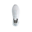 Baskets basses femme en maille avec logo embossé - Gris