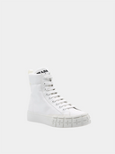 Nylon Gabardine Sneaker - Blanc