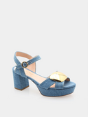 Deirdre Plateau Sandal - Bleu