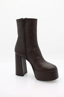 Bottines à talon (11,5cm) - Marron foncé