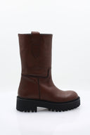 Bottes en cuir de veau - Marron
