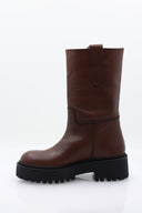 Bottes en cuir de veau - Marron