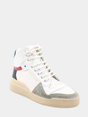 SL24 High-Top Sneaker - Off White/Blue