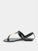 Cassandra 05 Sandal (Cuir verni) - Noir