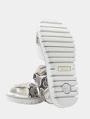 Sandales ouvertes enfant à motif reptile - Blanc et gris
